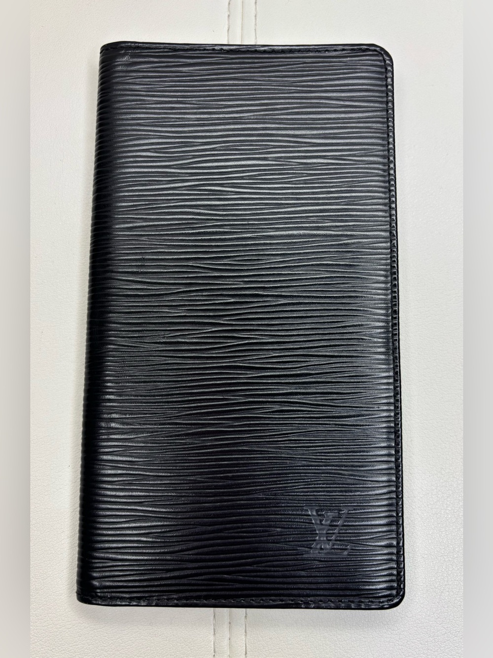 Louis Vuitton Black Epi Cartes Credit Long Billfold Wallet